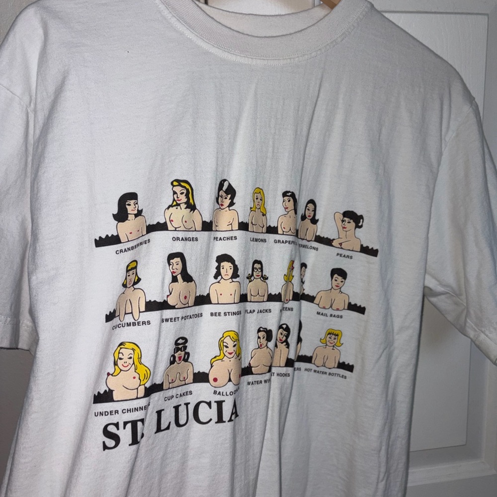 St. Lucia Graphic Tee - White